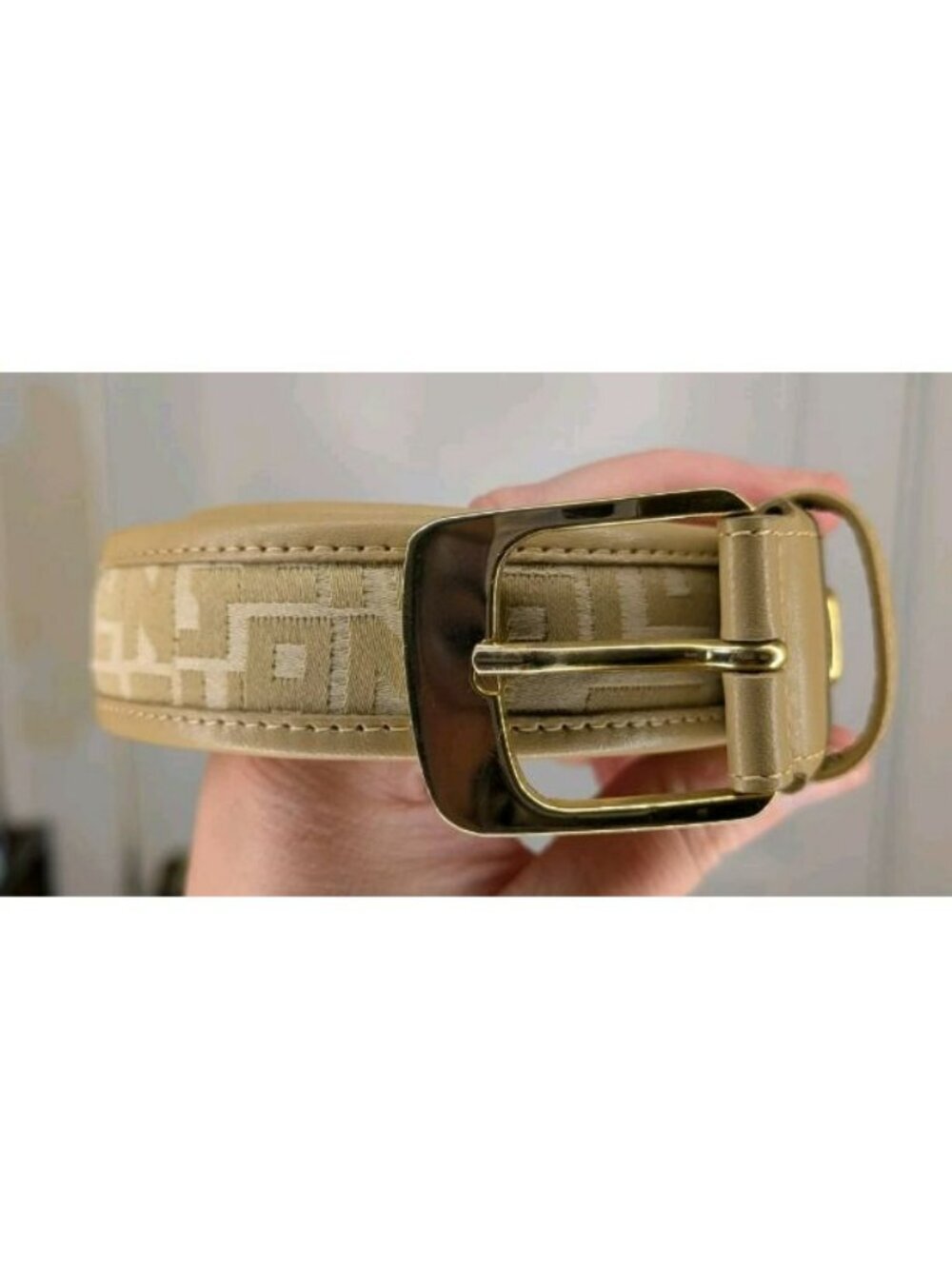 One Size Beige Longchamp Logo Belt